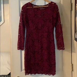 Maroon Laced Dress